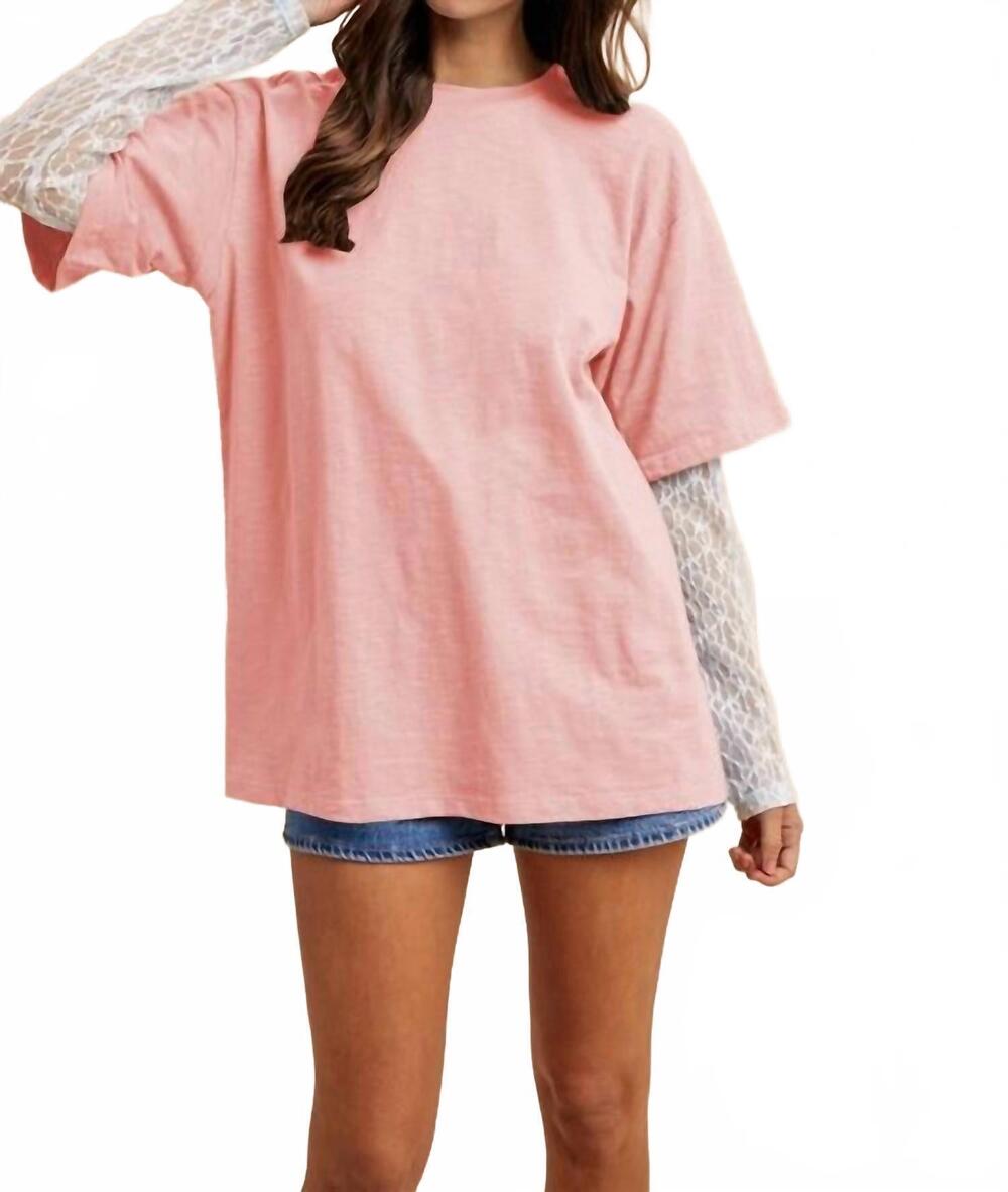 NEW ANNIEWEAR over and done with top in soft mauve